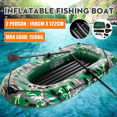 198cm x 122cm 2 Person PVC Inflatable Boat Raft