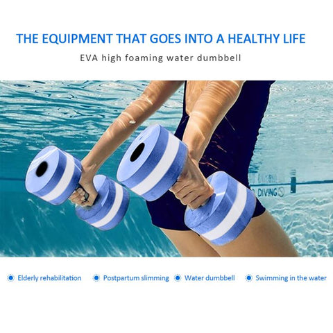 EVA Water Foam Floating Dumbbell Swimming Pool Water Aerobics Automatic Float Aquatic Barbell for Water Yoga Sport Fitness